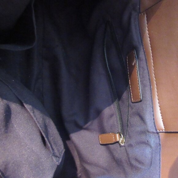 Adriennne Vittadeni, handbag, Faux Leather, Brown & Black, Gold accents, lined. - Picture 9 of 15